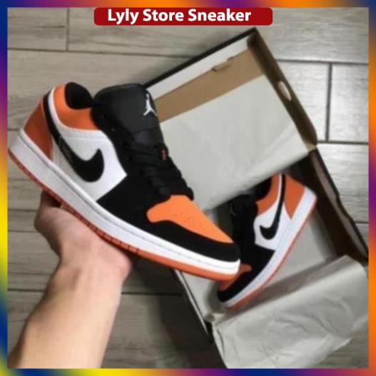 Giày thể thao nike_air_jordan_1 cổ thấp màu đen trắng , giày sneaker nam nữ jodan jd1 low hot hit