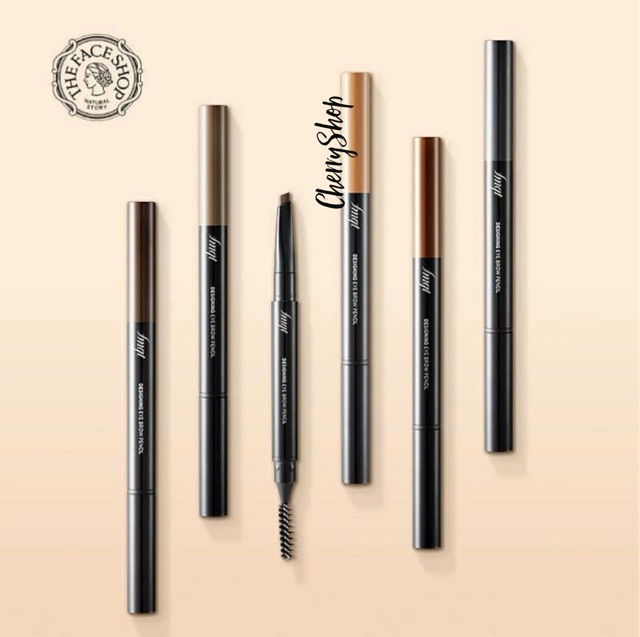 Chì kẻ chân mày 2 đầu The Face Shop Designing Eyebrow Pencil (có bill)