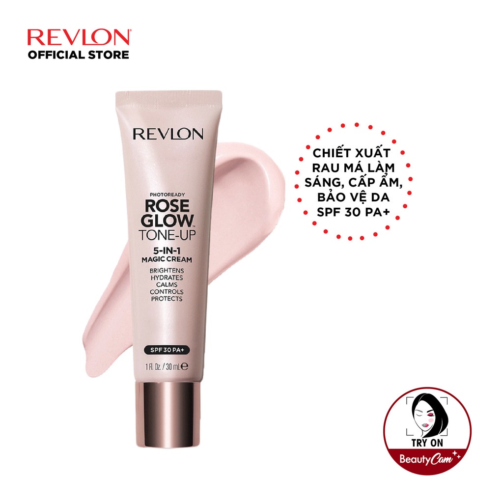 Kem lót chuyên nghiệp 5in1 Revlon Photoready Rose Glow Tone-Up 5in1 Magic Cream SPF 30PA+ 30ml