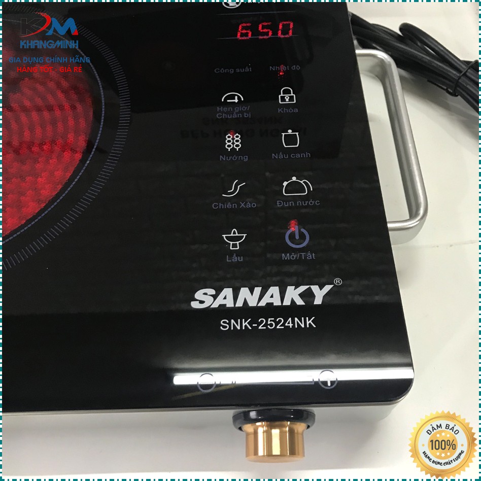 Bếp hồng ngoại cảm ứng Sanaky SNK 2524 NK Hàng chính hãng Bảo Hành 12Tháng