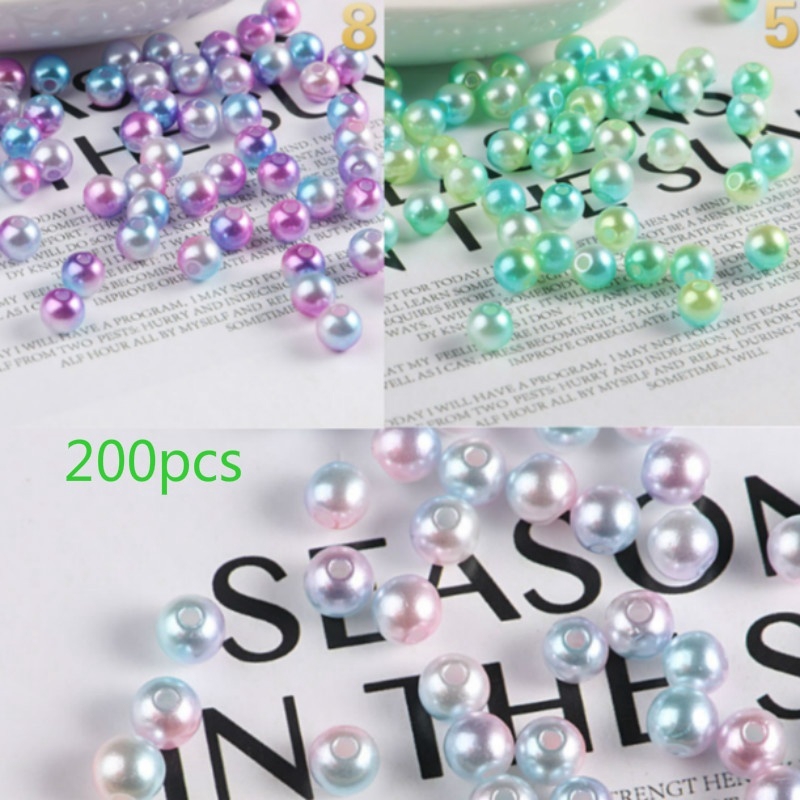 Gói 200 Hạt Ngọc Trai Giả Đường Kính 4mm Dùng Làm Trang Sức Thủ Công