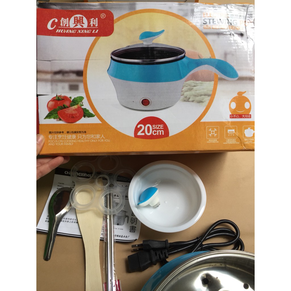 [Mã LIFE0704ALL giảm 10% đơn 50K] Nồi lẩu mini kèm giá hấp size 18cm - BH 3 tháng (có chống dính)