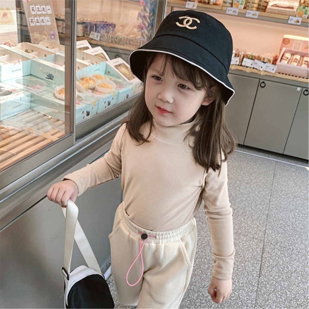 Áo giữ nhiệt cho bé gái DINOKING Áo dài tay cao cổ thu đông kiểu Hàn Quốc chất thun dày siêu ấm cho bé 2 - 8 tuổi AD07