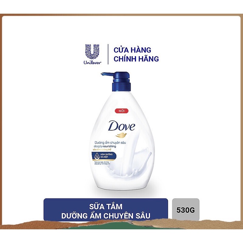 Sữa tắm dưỡng ẩm  Dove chai 900g và 530g- có 2 loại 1 màu xanh dương dưỡng ẩm -và xanh ngọc tẩy tế bào chết(hàng công ty