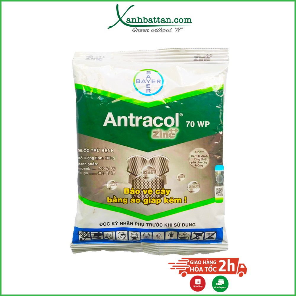 Chế phẩm trừ nấm bệnh ANTRACOL 70 WP 100 gram