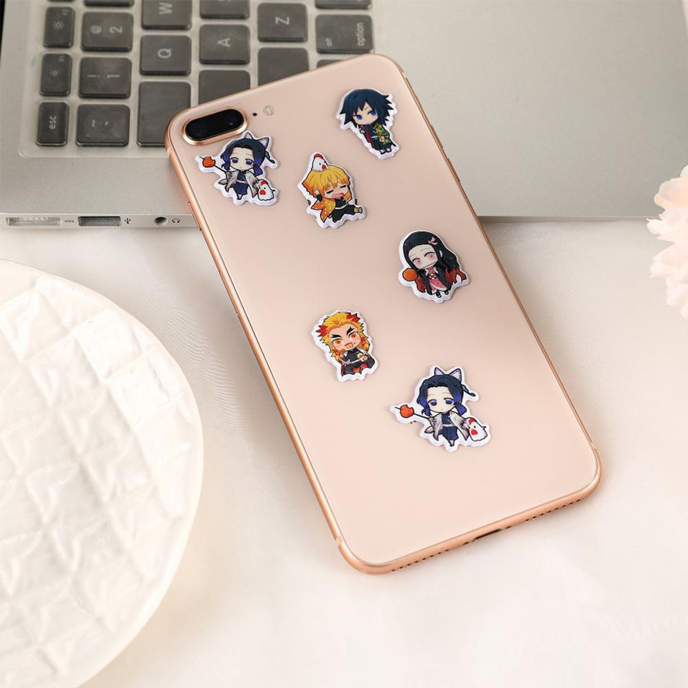 Sticker Anime Demon Slayer Dán Trang Trí Laptop / Va Li / Điện Thoại Chống Thấm Nước DIY