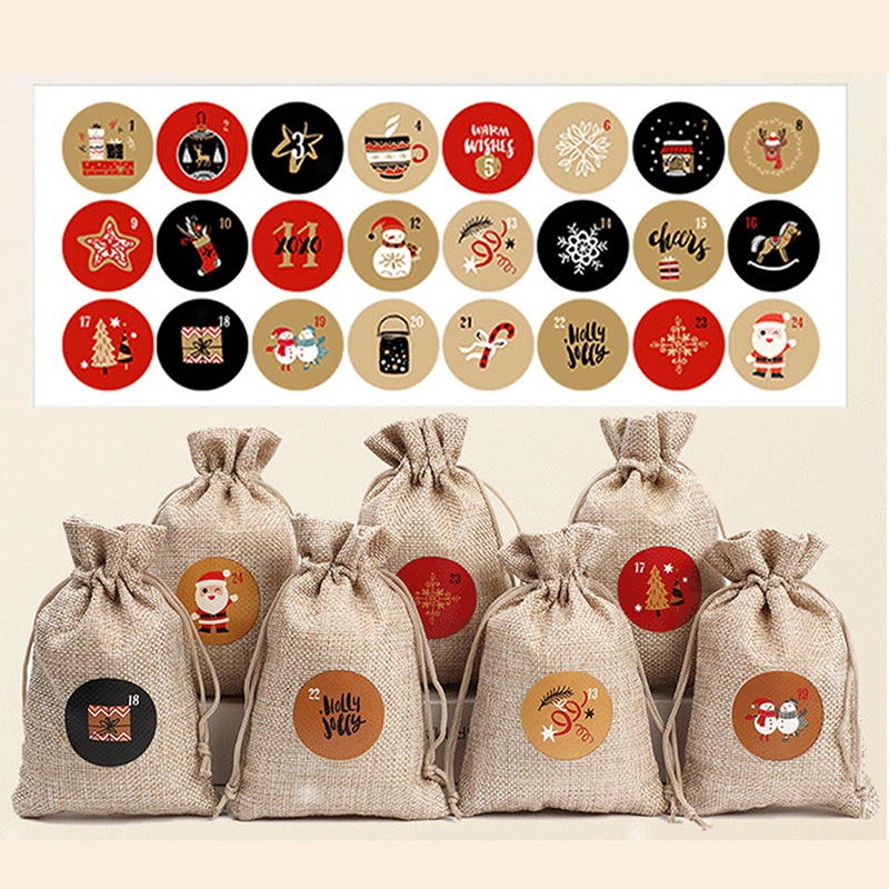 Nhãn Dán Trang Trí Giáng Sinh In Chữ Merry Christmas