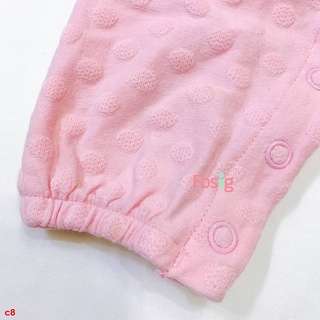 [12m-24m] Set Yếm Bé Gái Cter - Hồng Trắng Trơn c8a