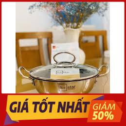 Nồi kho thịt cá 20 cm 3 đáy chống dính Fivestar - nồi chống dính cao cấp - nồi inox