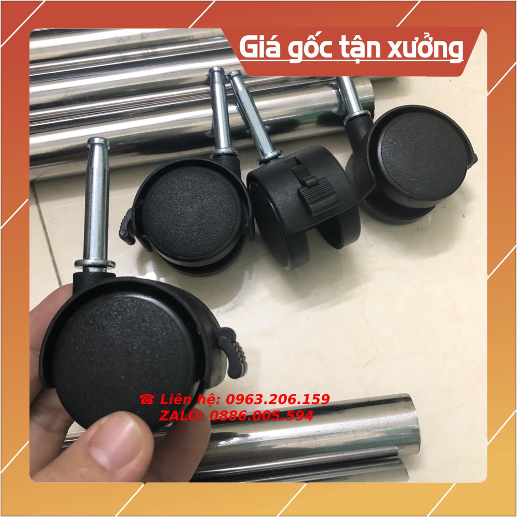 [HOT] Giàn Phơi Quần Áo INOX Lắp Ráp 2 Hàng Tiện Dụng Có Bánh Xe Thông Minh