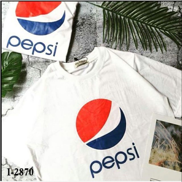 Áo thun cotton tay lỡ in họa tiết PEPSI cực hot