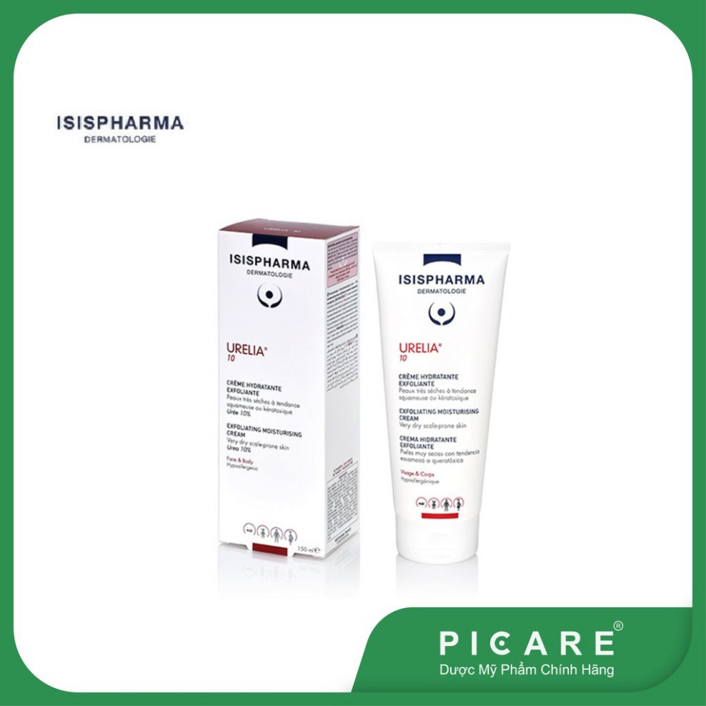 [CHÍNH HÃNG] Kem thoa làm mềm, giữ ẩm và hỗ trợ da kích ứng tăng sừng ISIS Pharma Urelia 10 150ml