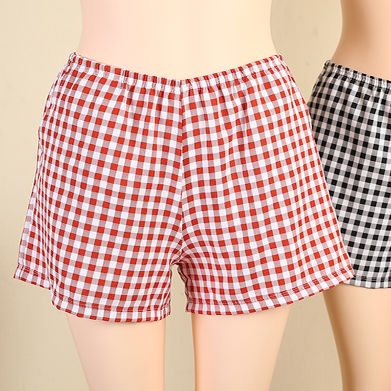 Xả Quần Đùi nữ Ca Rô vải cotton short co màu và Size chọn | BigBuy360 - bigbuy360.vn