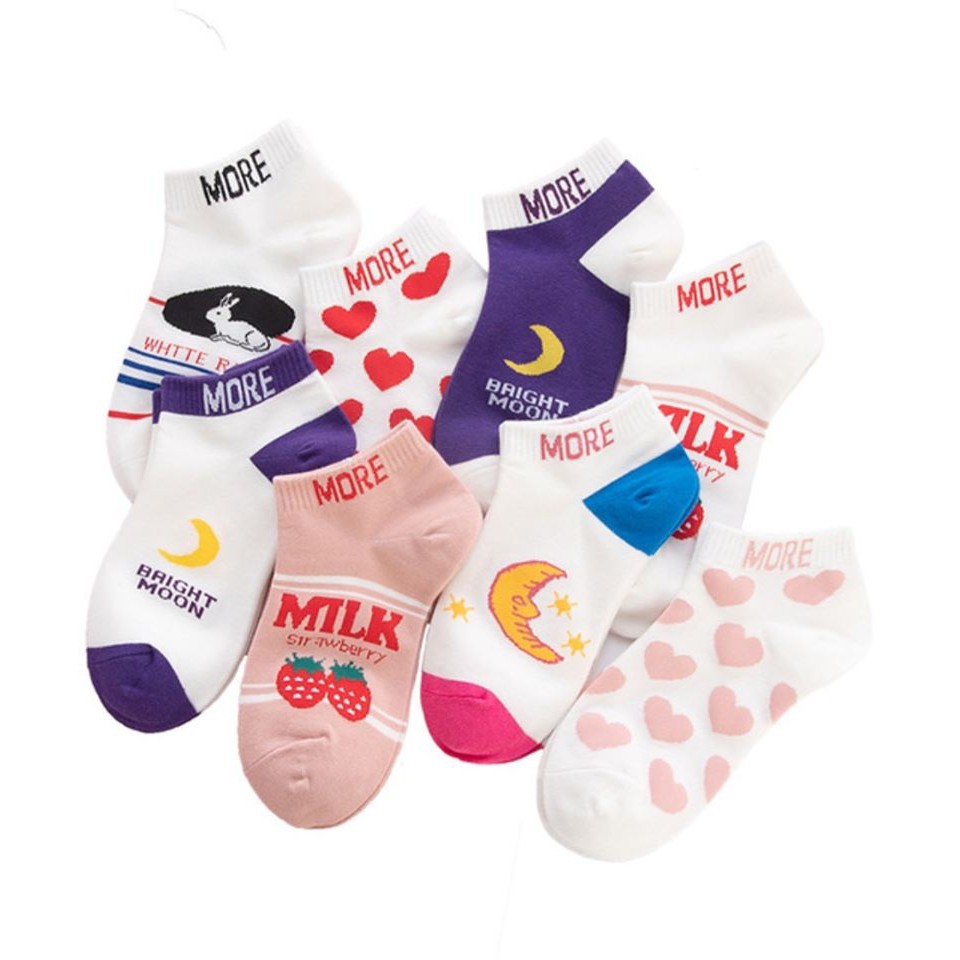 TẤT NỮ CỔ NGẮN HÌNH KẸO NGỌT XINH