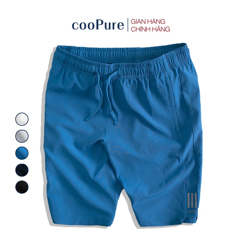 Quần sooc thể thao cooPure màu navy chất liệu gió, điểm nhấn Triple Line NO.2065 (5 màu)