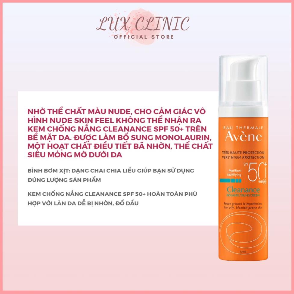 Kem chống nắng phổ rộng Avène High Protection Cleanance Sunscreen SPF50+ 50ml