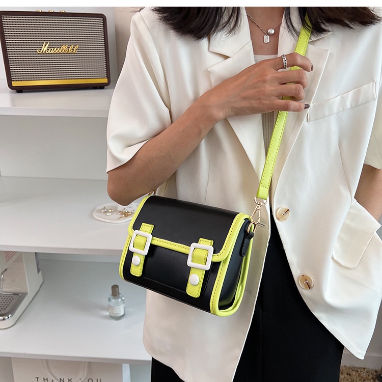 Túi Đeo Vai Màu Sắc Tương Phản Thời Trang Cao Cấp Cho Nữ