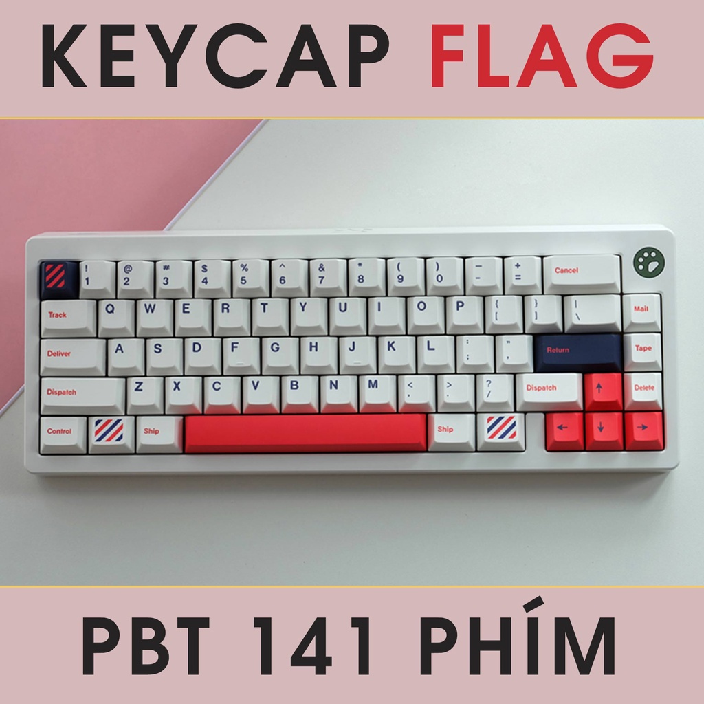 Keycap Cho Bàn Phím Cơ Flag Thick PBT Dyesub 141 Phím Cherry Profile Của EZPC