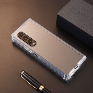 Ốp lưng Samsung Galaxy Z Fold 4 (ZFold 4) loại dẻo toàn bộ và viền dẻo tpu lưng pc trong suốt,chống sốc bảo vệ toàn diện