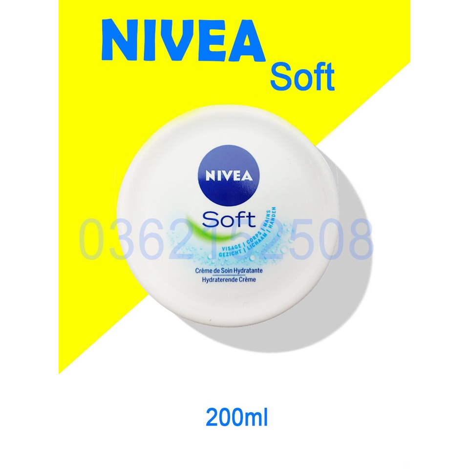 Kem dưỡng da mặt và toàn thân chống nẻ Nivea Soft 200ml xuất xứ Đức