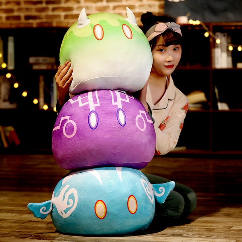 35/45cm Genshin Impact Slime Pillow Đồ Chơi Thú Nhồi Bông Mềm Mại Đáng Yêu