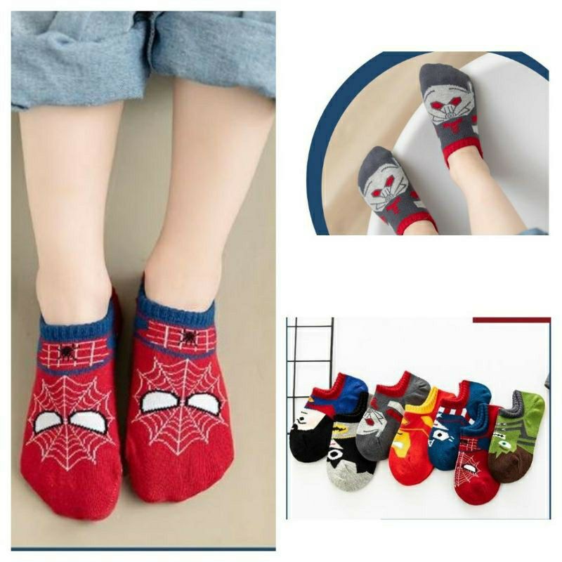 Set 7 Đôi Tất Siêu Nhân Spiderman Cho Bé Trai