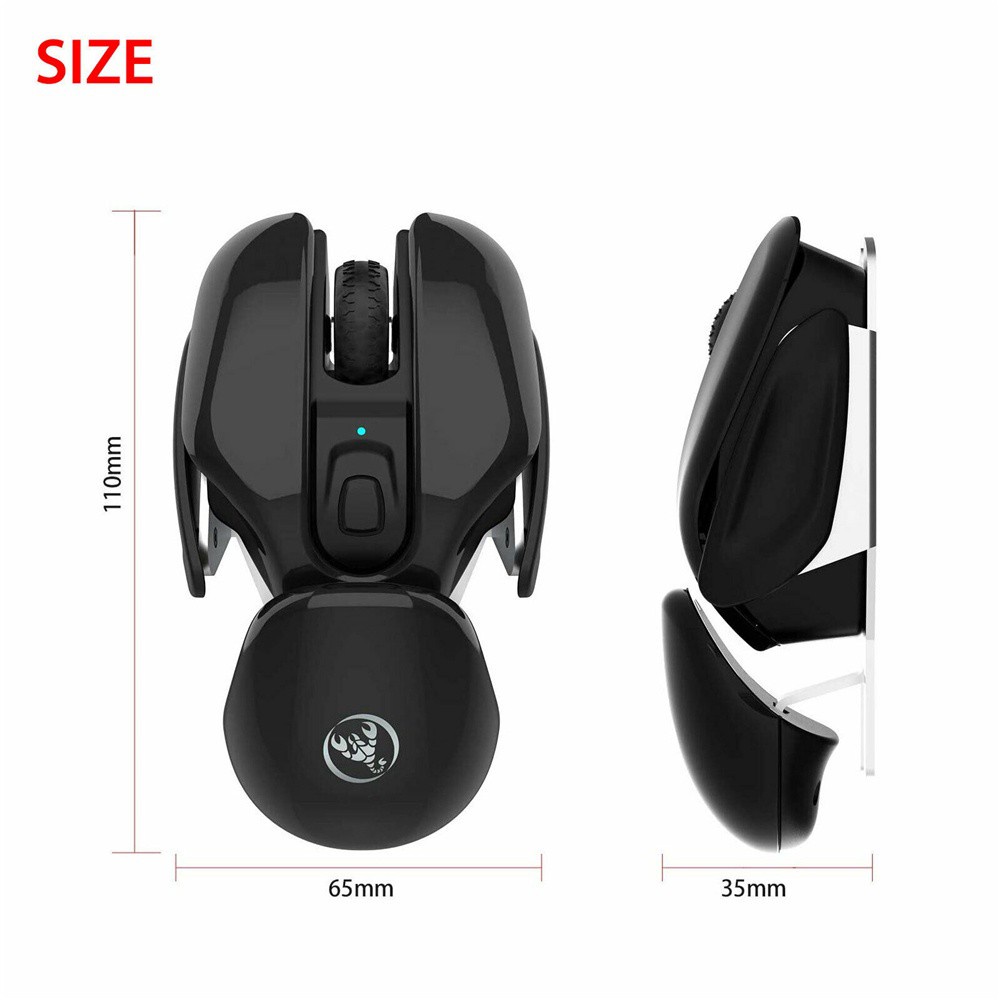 AUGUSTINA Portable Gaming Mice Rechargeable Silent Mice Game Mouse 1600 DPI For PC Laptop Computer Mice Optical USB 2.4G For PC Wireless Mouse/Multicolor