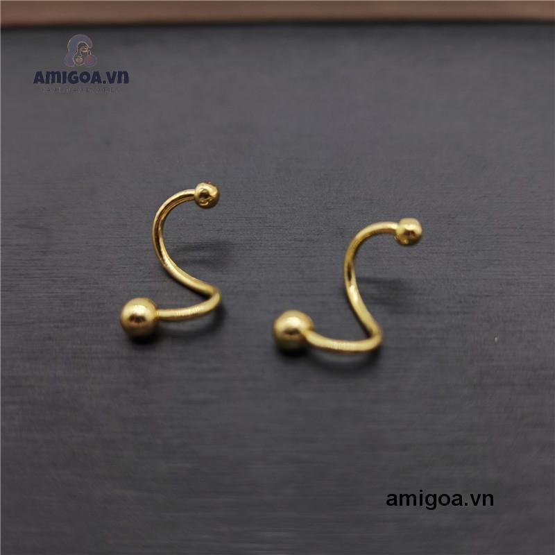 ✨✨1 Đôi Bông Tai Nữ Bằng Đồng Phong Cách Retro Đơn Giản Mùa Xuân