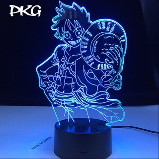 Đèn Ngủ Led 3D Hình Luffy One Piece Quà Tặng nháy sáng 16 màu DN256