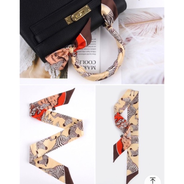 Khăn quấn túi xách in hình con ngựa vằn - Maben