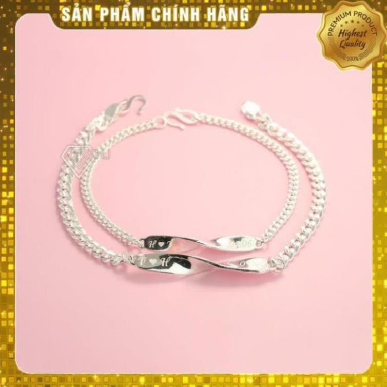 Vòng tay đôi nam nữ, vòng tay cặp vô cực khắc tên