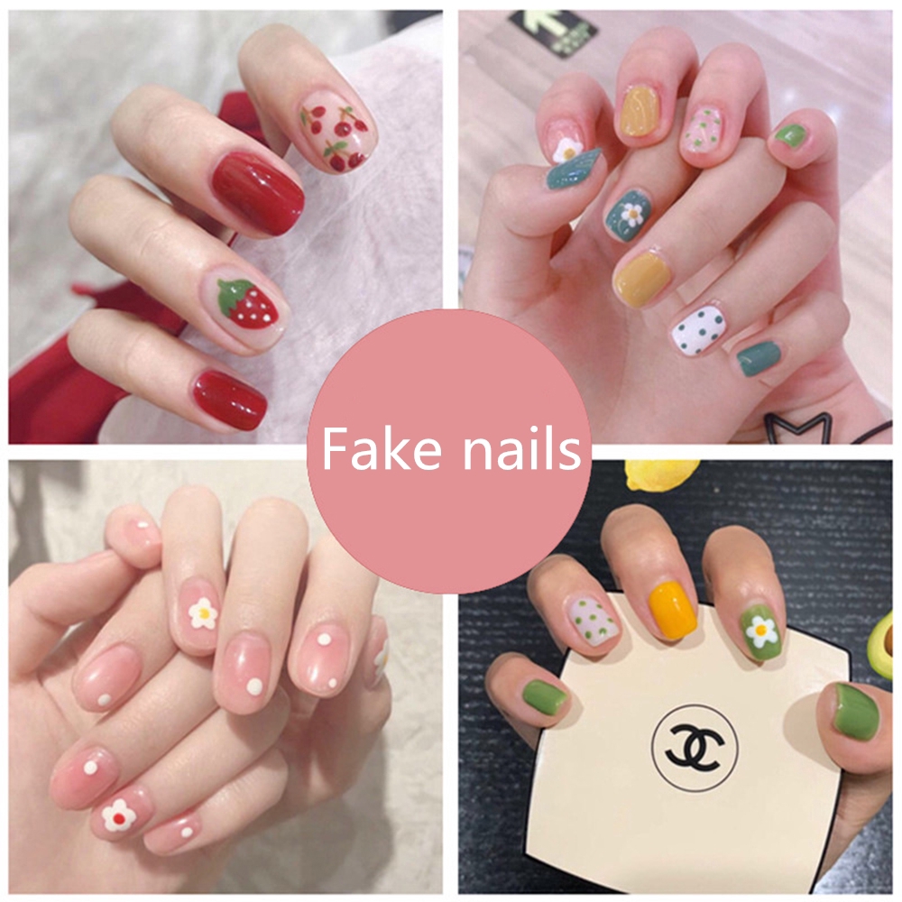 Bộ 24 Móng Tay Giả Chống Thấm Nước Thời Trang Cho Nữ
