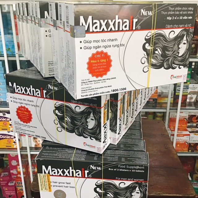 [COMBO] 7 hộp MAXXHAIR 30 viên (Đã cào tem) - mọc tóc, ngừa rụng...