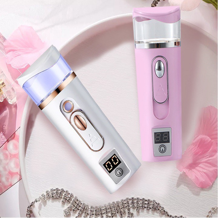 {Hot New} Máy xịt khoáng xông mặt nano mini đo độ ẩm da | BigBuy360 - bigbuy360.vn