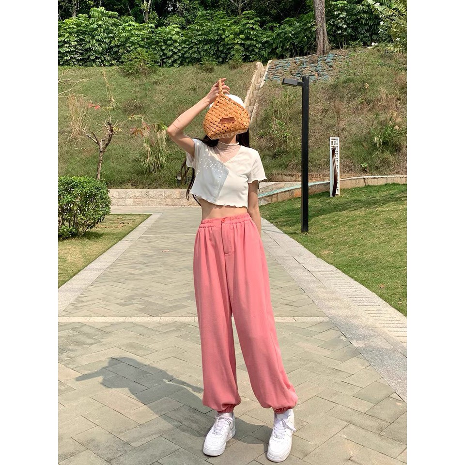 Áo Croptop Nữ Cổ Tim Dáng Rộng Chất Thun Gân Dầy Phong Cách Ulzzang (3 màu) BC035