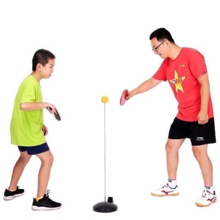 Bộ bóng bàn phản xạ cho bé vợt gỗ free tab - đồ chơi thể thao lắc lư tập luyện phản xạ tốt trẻ em