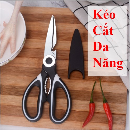 Kéo Nhà Bếp, Văn Phòng Đa Năng ( Cắt Gà, Xương Cứng, Rau, Bật Lắp Chai,Bóc Quả Cứng,...)