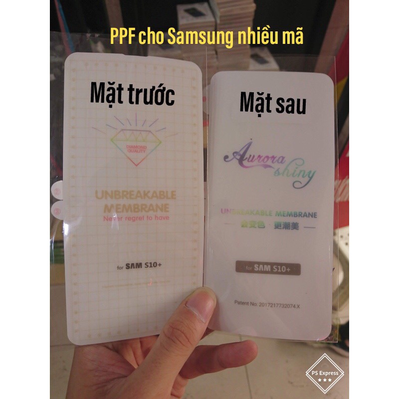 [Giá Rẻ]Samsung s8–>Note 9- Miếng Dán PPF Lưng, Màn Hình(Tặng kèm thẻ gạt khí)