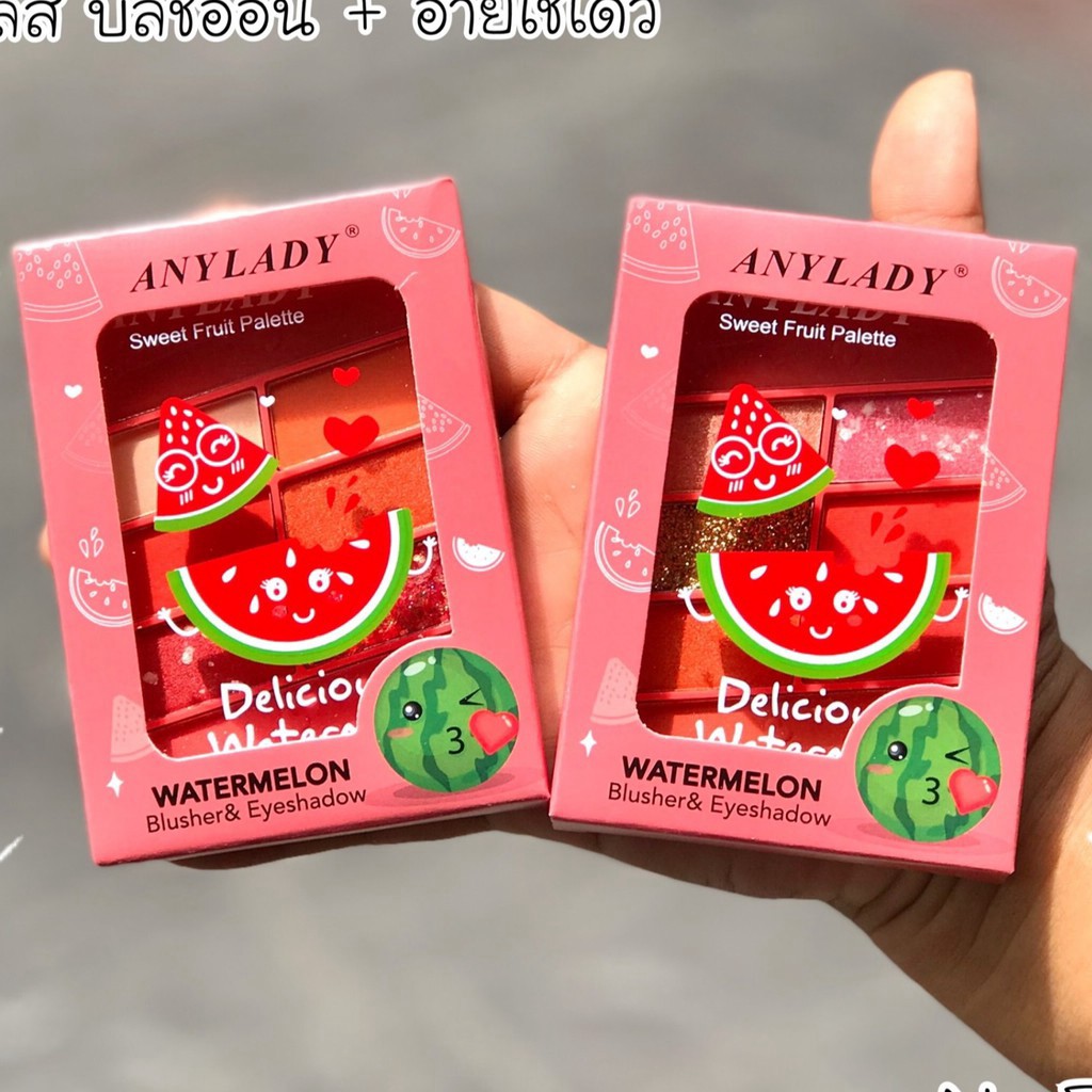 [Beman123] PHẤN MẮT KÈM PHẤN MÁ DƯA HẤU ANYLADY DELICIOUS WATERMELON MÃ NO:793