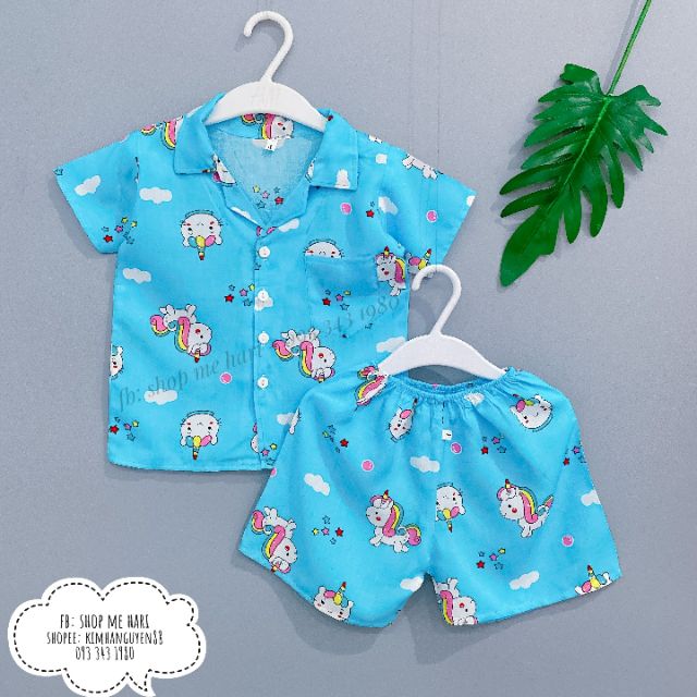 Bộ tole/bộ lanh pijama đùi tay ngắn