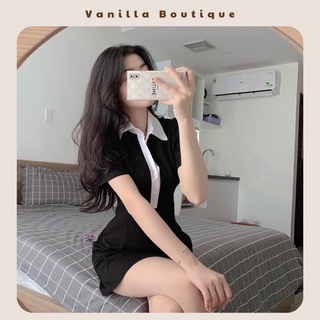 Váy Polo Nữ Đầm Chiết Eo Cổ Bẻ Chất Cotton Cao Cấp