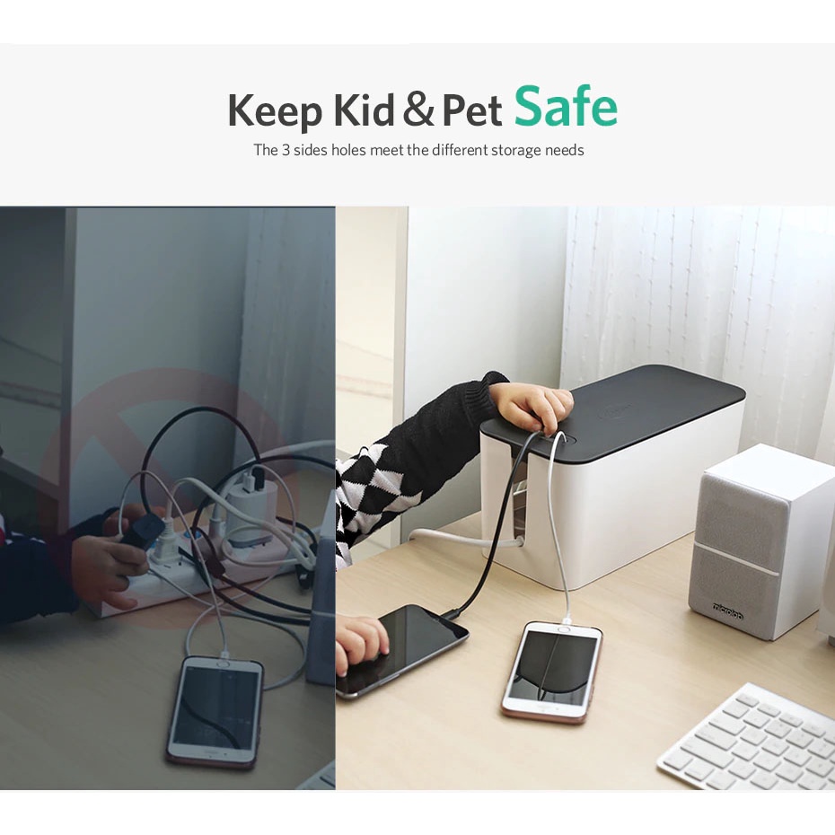 Hộp Đựng Ổ Điện Bảo Vệ Bé Sang Trọng , Nhựa ABS Bền &amp; Chống Cháy UGreen LP110 - BH 18T Chính Hãng