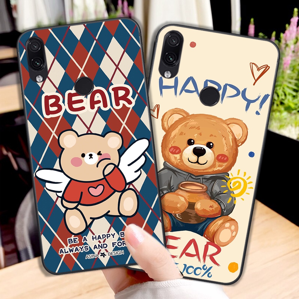 Ốp lưng Xiaomi Redmi 7 / Redmi Note 7 / Redmi S2 in hình cute, chú gấu tinh nghịch siêu chất siêu rẻ