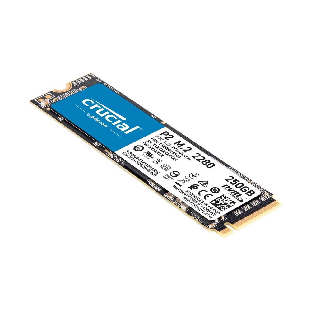 Ổ cứng SSD Crucial P2 250GB NVMe 3D-NAND M.2 2280 PCIe Gen3 x4 CT250P2SSD8