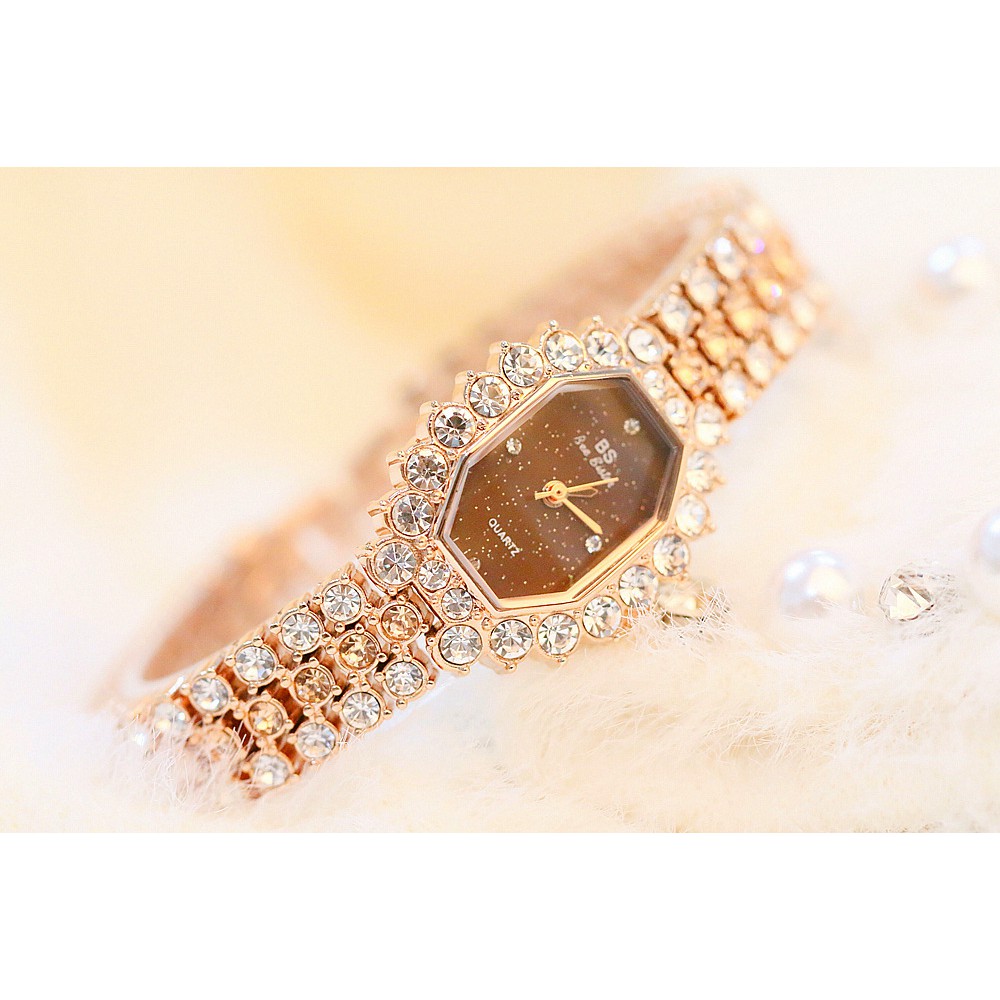 Đồng hồ đeo tay nữ, đồng hồ nữ chính hãng BEE SISTER đính đá cao cấp, sang trọng, thời trang Hàn Quốc cao cấp giá rẻ