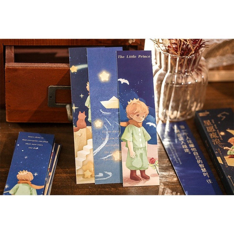 Hộp 30 Thẻ Đánh Dấu Sách Hình Ngôi Sao Hoàng Tử Bé