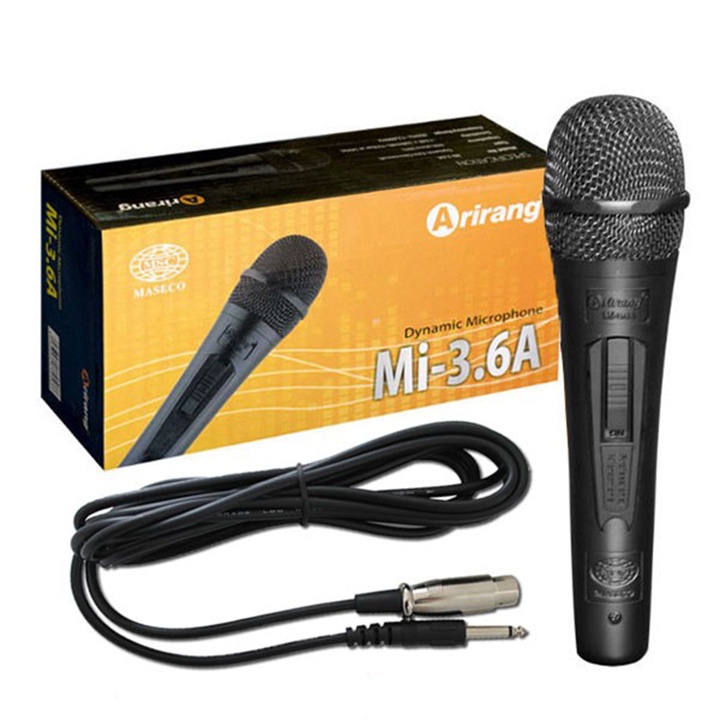 HỎA TỐC 2H - Mic karaoke có dây Ariang Mi-3.6A - Lọc âm tốt, không rè không hú. Mic hát karaoke chất lượng cao