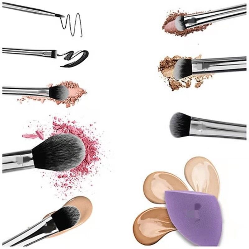 (Thanh lý lỗi) bộ cọ trang điểm real technique phiên bản giới hạn disco glam angelashop set cọ 8 cây 1 mút cọ mền dễ tán