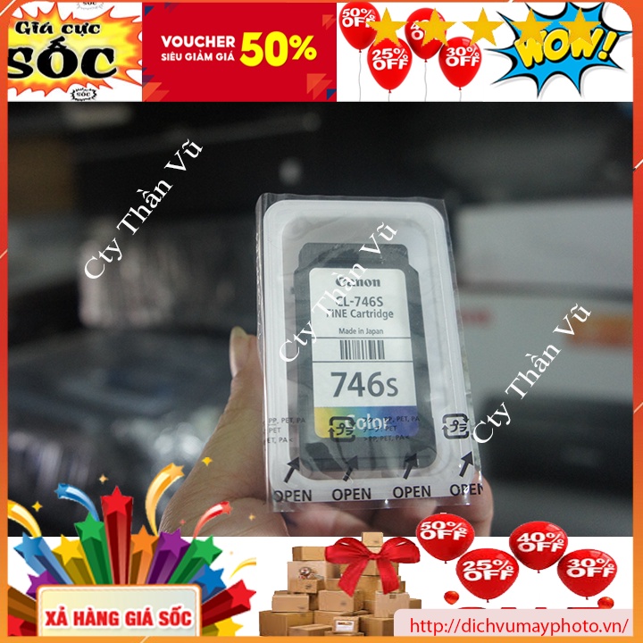 Thỏi mực đầu in mã 745 746 máy màu Canon MG 2570s TS 207 TS 475 hàng mới bền chất lượng MVP Thăng Long