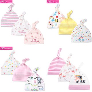 Set 3 mũ thắt nút siêu xinh cho bé sơ sinh
